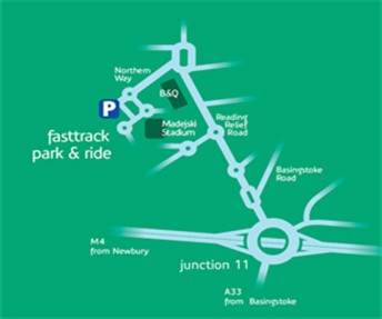 Park -Ride -Madejski -Location
