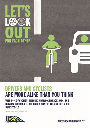 THINK CYCLIST Poster